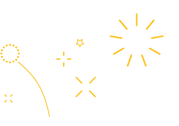Line drawing of some fireworks