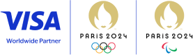 Visa and Paris 2024 Olympics games logo lockup