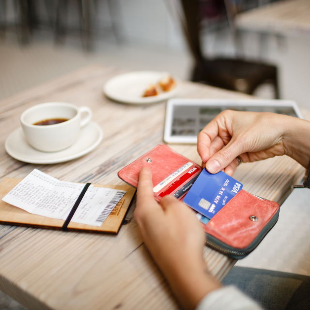 Paying for a coffee