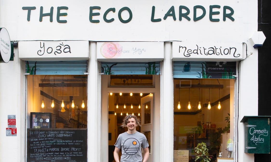 Although this has been a challenging time, The Eco Larder has thrived. Photograph: Sophie Gerrard/Guardian