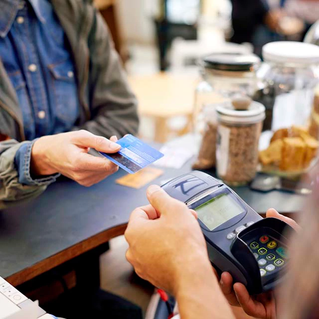 Terminal de pagamento POS com cartão Visa