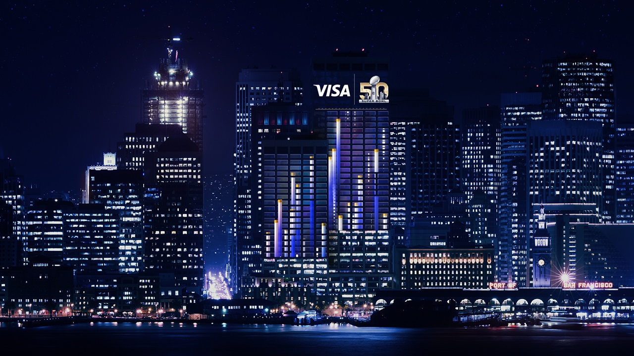 Visa Lights Skyline with Rich Digital Experience