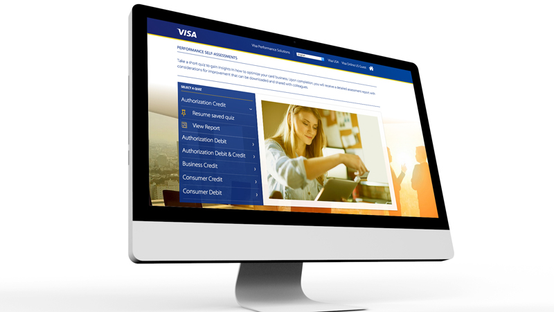 Desktop monitor with the portfolio assessment page open on the browser.