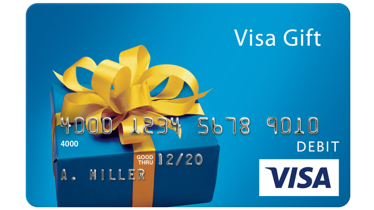 Prepaid Visa Card. ✔. 