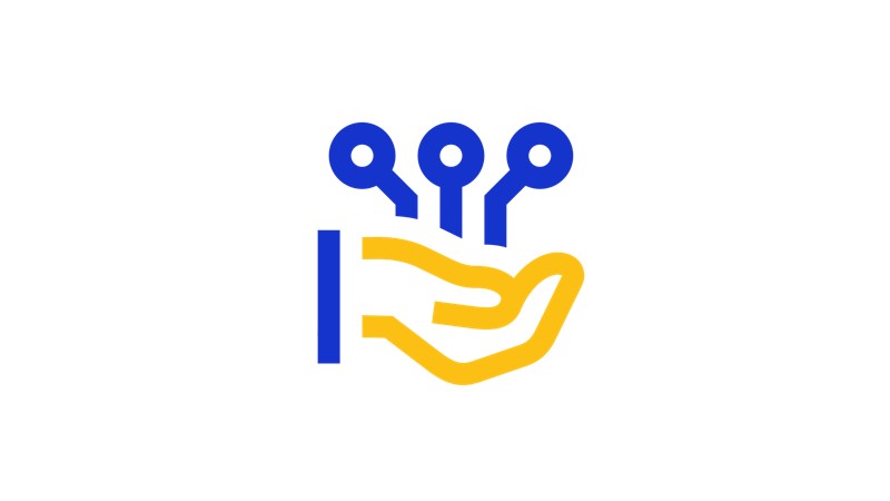 hand with connections icon
